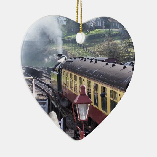 STEAM TRAINS KERAMISCH ORNAMENT (Rechts)