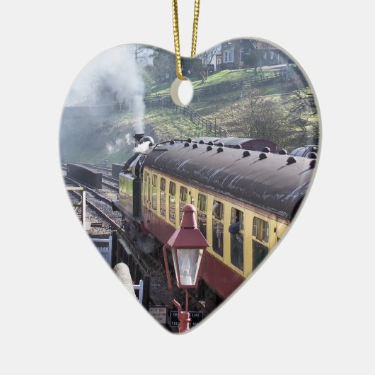STEAM TRAINS KERAMISCH ORNAMENT (Links)