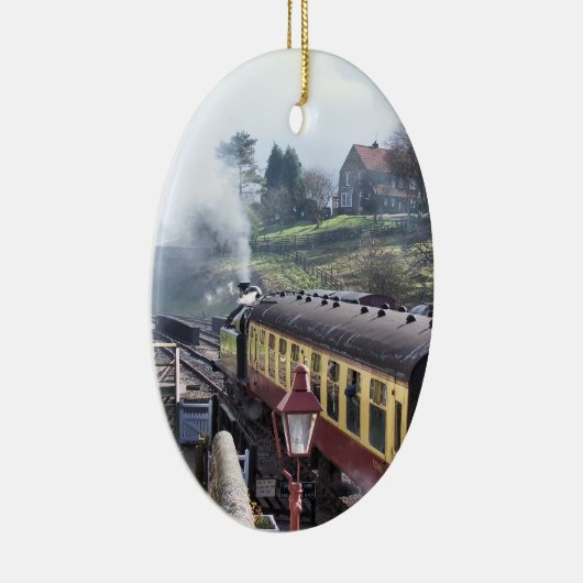 STEAM TRAINS KERAMISCH ORNAMENT (Rechts)