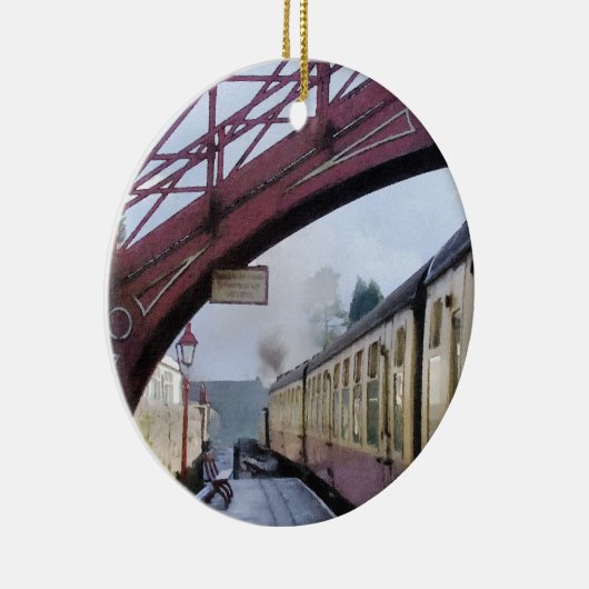 STEAM TRAINS KERAMISCH ORNAMENT (Rechts)