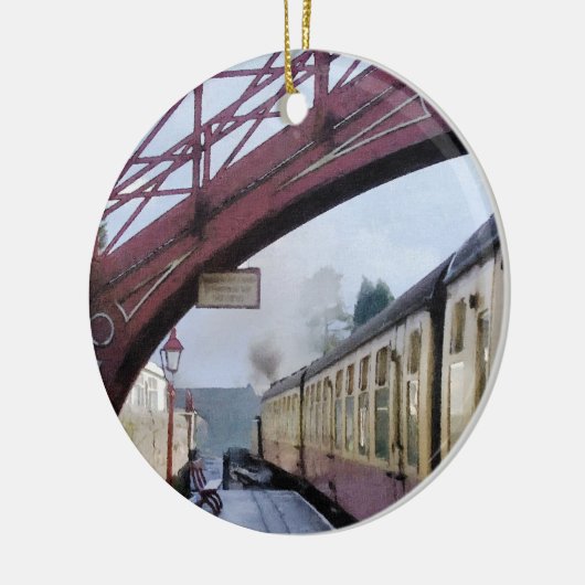 STEAM TRAINS KERAMISCH ORNAMENT (Links)