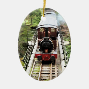 STEAM TRAINS KERAMISCH ORNAMENT
