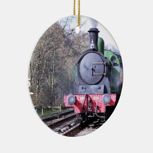 STEAM TRAINS KERAMISCH ORNAMENT (Rechts)