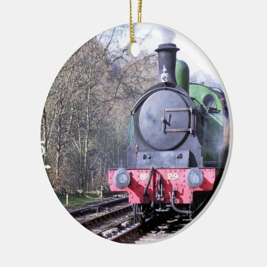 STEAM TRAINS KERAMISCH ORNAMENT (Links)