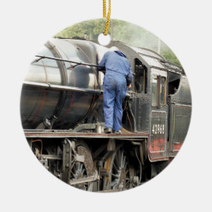 STEAM TRAINS KERAMISCH ORNAMENT