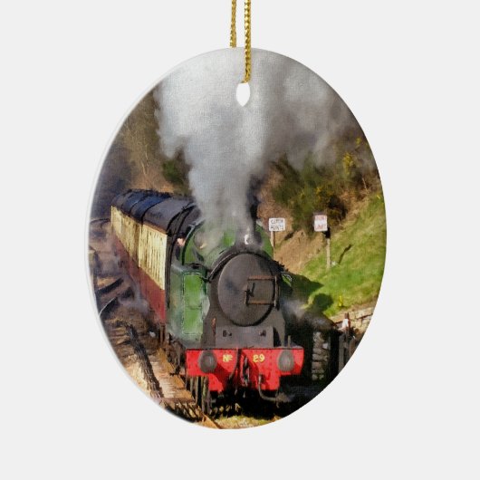 STEAM TRAINS KERAMISCH ORNAMENT (Rechts)