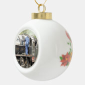 STEAM TRAINS KERAMISCHE BAL ORNAMENT (Rechts)