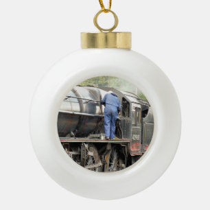 STEAM TRAINS KERAMISCHE BAL ORNAMENT