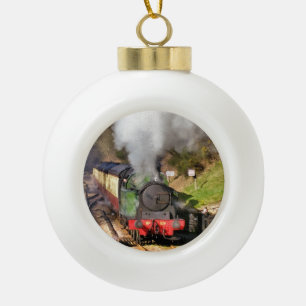 STEAM TRAINS KERAMISCHE BAL ORNAMENT