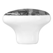 STEAM TRAINS KERAMISCHE KNOP (Zijkant)