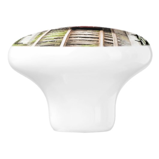 STEAM TRAINS KERAMISCHE KNOP (Zijkant)