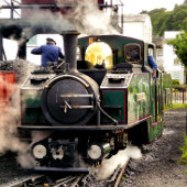 STEAM TRAINS MATGLAS BIERPUL