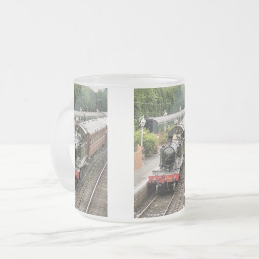 STEAM TRAINS MATGLAS KOFFIEMOK (Voorkant links)