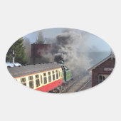 STEAM TRAINS OVALE STICKER (Voorkant)