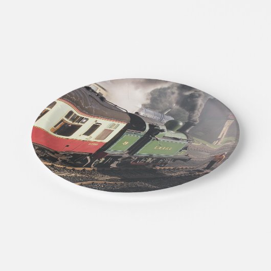 STEAM TRAINS PAPIEREN BORDJE (Gekanteld)