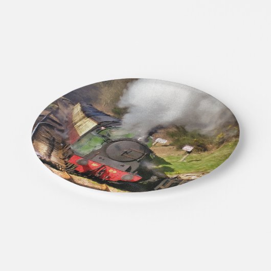 STEAM TRAINS PAPIEREN BORDJE (Gekanteld)