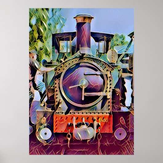 STEAM TRAINS POSTER (Voorkant)