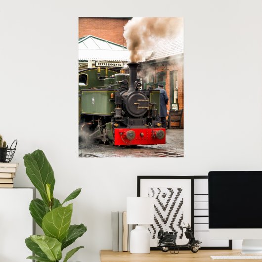 STEAM TRAINS POSTER (Thuiskantoor)