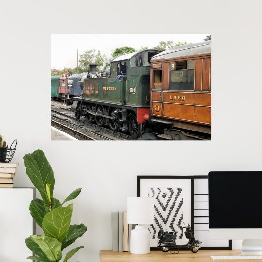 STEAM TRAINS POSTER (Thuiskantoor)