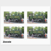 STEAM TRAINS RECHTHOEKIGE STICKER (Vel)
