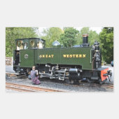 STEAM TRAINS RECHTHOEKIGE STICKER (Voorkant)