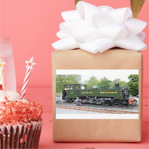 STEAM TRAINS RECHTHOEKIGE STICKER