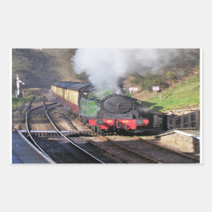 STEAM TRAINS RECHTHOEKIGE STICKER