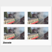 STEAM TRAINS RECHTHOEKIGE STICKER (Vel)