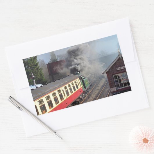 STEAM TRAINS RECHTHOEKIGE STICKER (Envelop)