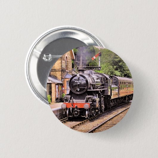 STEAM TRAINS RONDE BUTTON 5,7 CM (Voorkant /achterkant)
