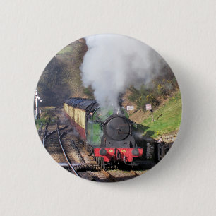 STEAM TRAINS RONDE BUTTON 5,7 CM