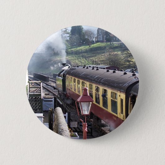 STEAM TRAINS RONDE BUTTON 5,7 CM (Voorkant)