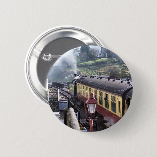 STEAM TRAINS RONDE BUTTON 5,7 CM (Voorkant /achterkant)