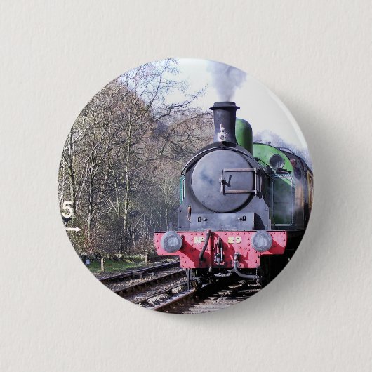STEAM TRAINS RONDE BUTTON 5,7 CM (Voorkant)