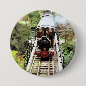 STEAM TRAINS RONDE BUTTON 7,6 CM (Voorkant)