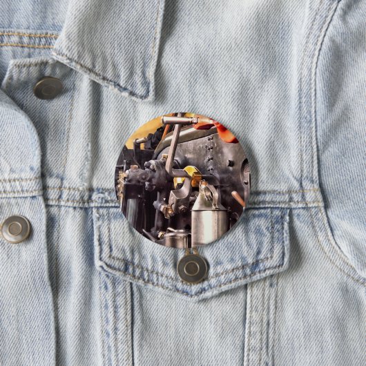 STEAM TRAINS RONDE BUTTON 7,6 CM (In situ)