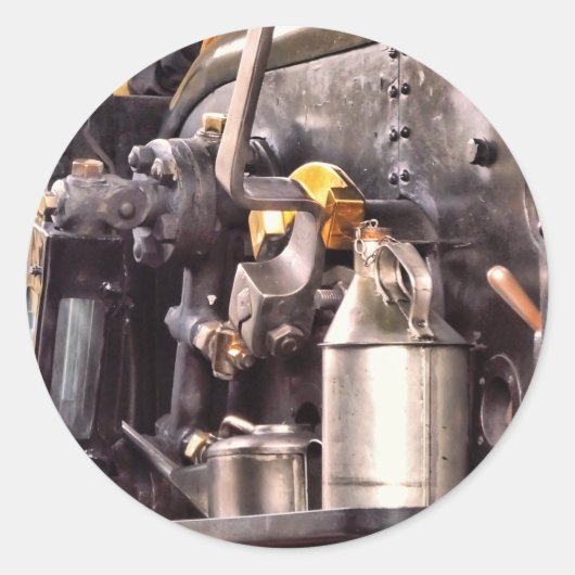 STEAM TRAINS RONDE STICKER (Voorkant)