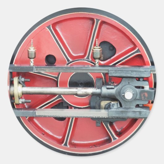 STEAM TRAINS RONDE STICKER (Voorkant)