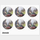 STEAM TRAINS RONDE STICKER (Vel)
