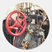 STEAM TRAINS RONDE STICKER (Voorkant)
