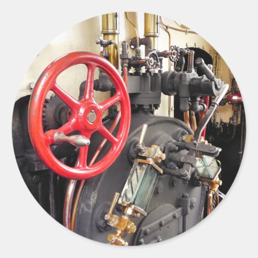 STEAM TRAINS RONDE STICKER (Voorkant)