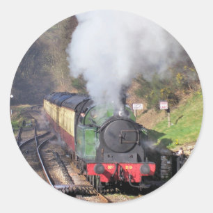 STEAM TRAINS RONDE STICKER
