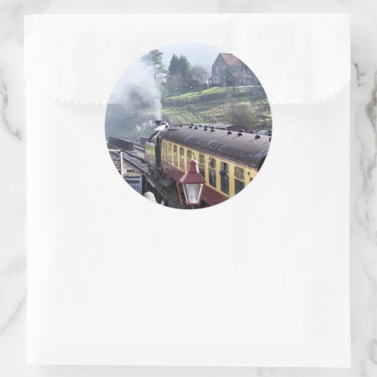 STEAM TRAINS RONDE STICKER (Tas)