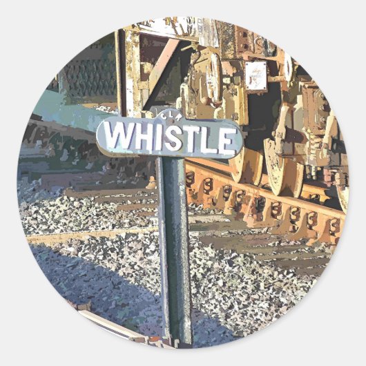 STEAM TRAINS RONDE STICKER (Voorkant)