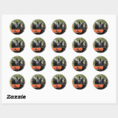 STEAM TRAINS RONDE STICKER (Vel)