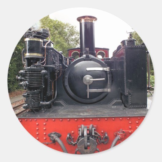 STEAM TRAINS RONDE STICKER (Voorkant)