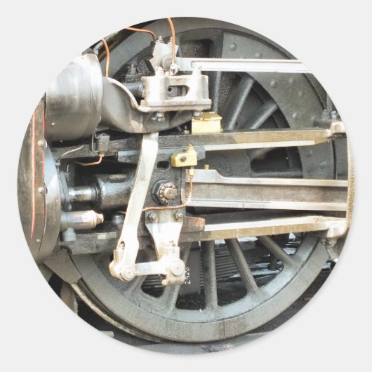 STEAM TRAINS RONDE STICKER (Voorkant)