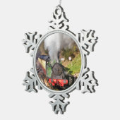 STEAM TRAINS TIN SNEEUWVLOK ORNAMENT (Rechts)