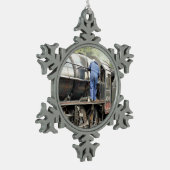 STEAM TRAINS TIN SNEEUWVLOK ORNAMENT (Links)
