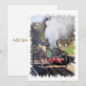 STEAM TRAINS-uitnodiging (Voorkant / Achterkant)